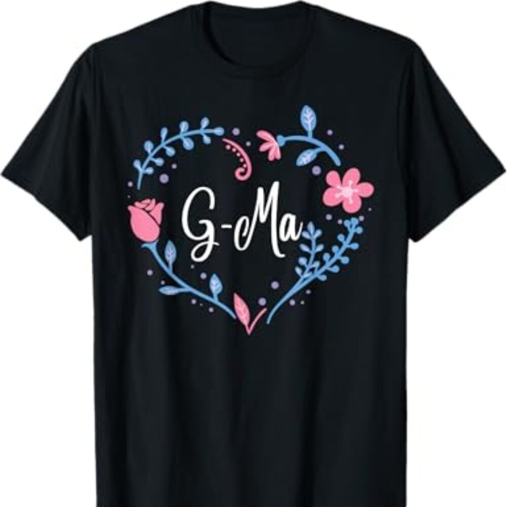 Flower T-Shirt Grandma Christmas Birthday Gift Tee T-Shirt